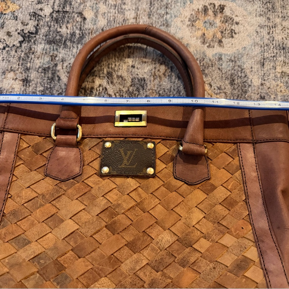 American Darling Brown Woven Leather Tote - Picture 7 of 10